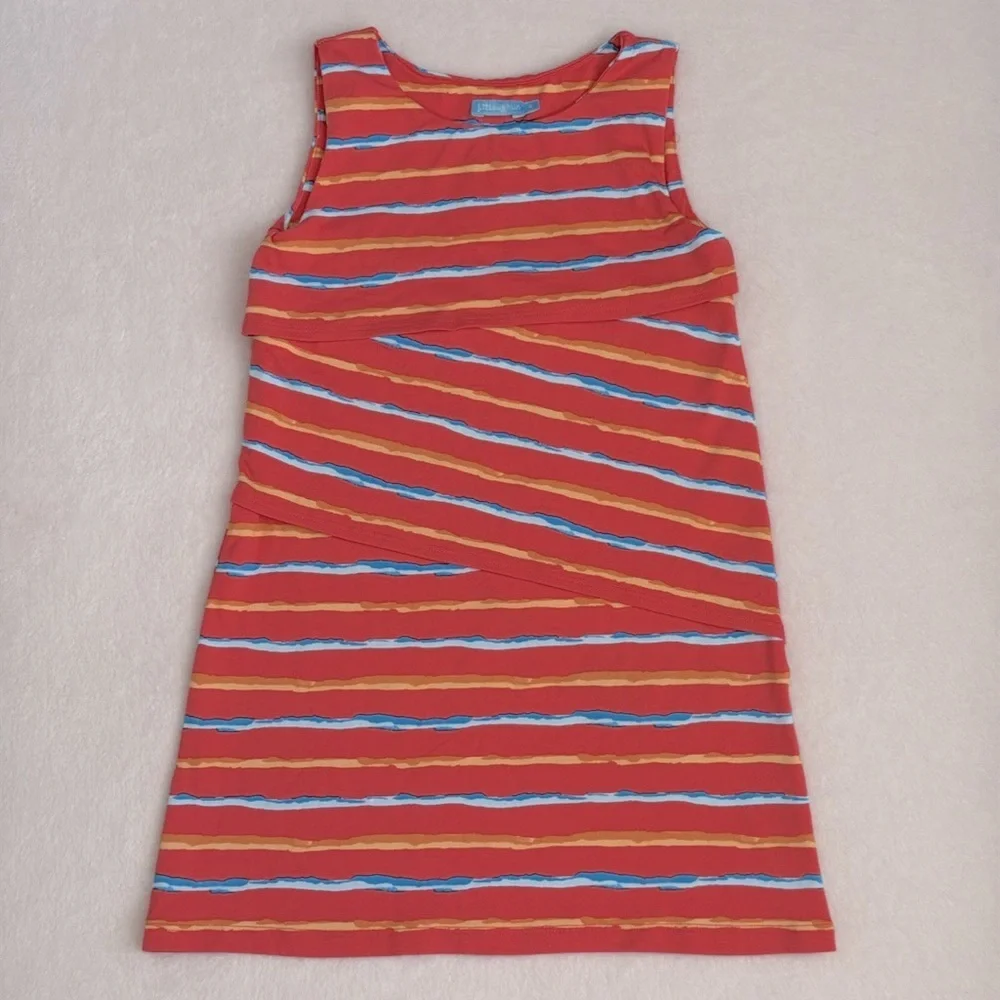J. McLaughlin | Nicola Catalina Cloth Sleeveless Tiered Pull Over Stripe Dress 4 - Picture 10 of 10